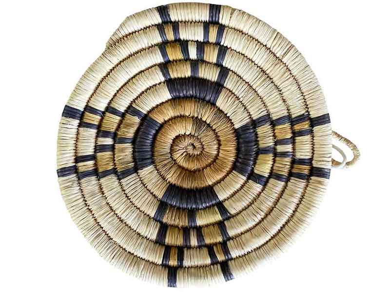 Hopi – second mesa – Tighly woven with four petals design. 1/2″ coils